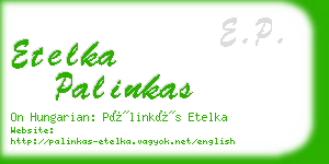etelka palinkas business card